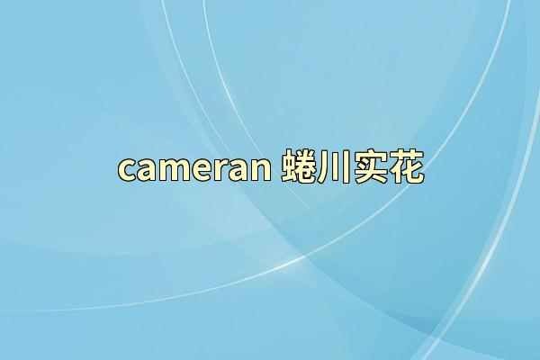 cameran 蜷川实花